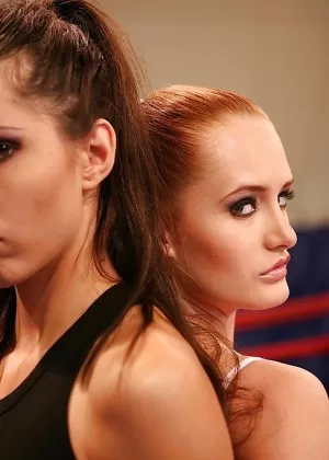 Playful Ann  Denisa Heaven fighting and fingering each other cunts