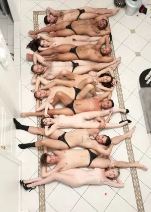 Bisexual British persons take part in an everybody fucks everybody orgy