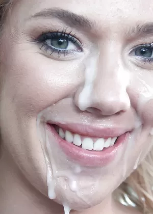 Кудрявая брюнетка Алекса Томас сосет и получает сперму на лицо