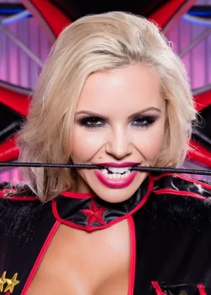 Blonde bombshell Nina Elle sucks off a male prisoners BBC in fetish wear