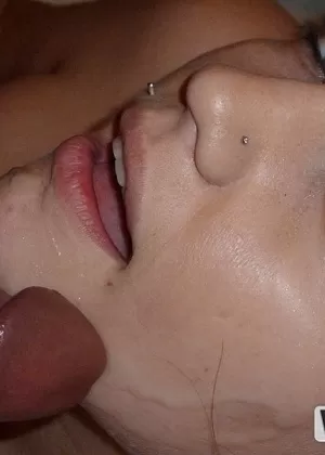 Amateur girl Brandy sucks the cum from a dick on homemade sex tape
