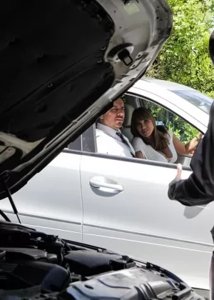 Кудрявая мамаша Ава Дивайн муженек соблазняет застрявшего черного жеребца для межрасового веселья